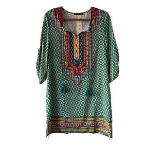 NWT Popover Coverup dress tassels boho beach vacation coastal lightweight